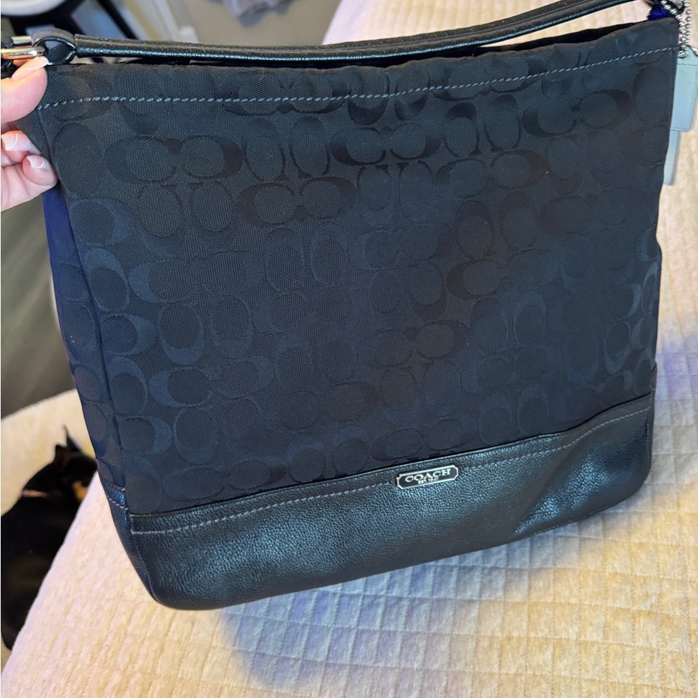 Coach Black Signature Tote